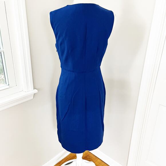 Diane von Furstenberg Blue V-neck Sheath Dress - Picture 4 of 6